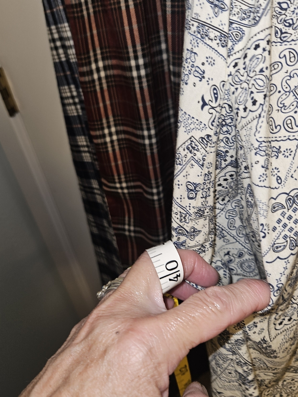 Patchwork Plaid Maxi Dress with Denim Bib - Picture 5 of 8